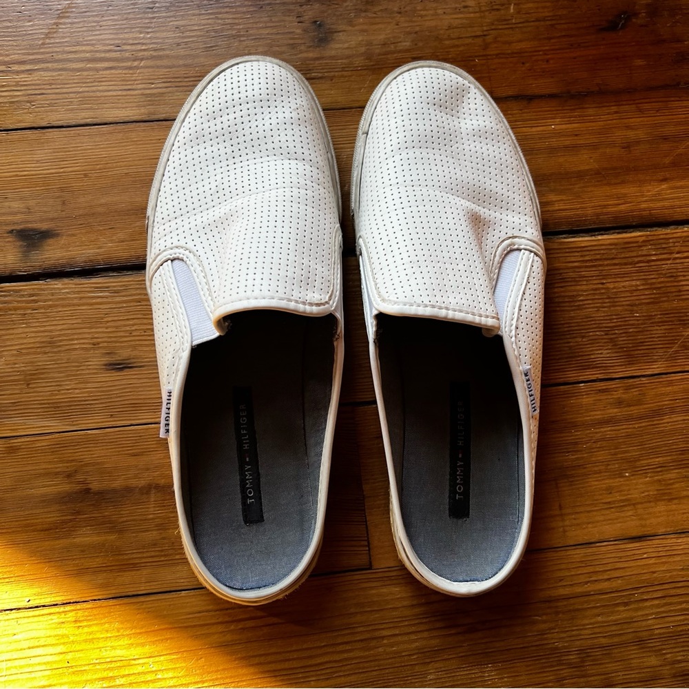 Tommy Hilfiger White Slip-On Shoes